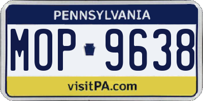 PA license plate MOP9638
