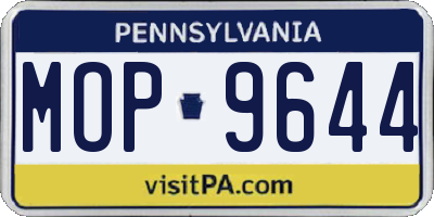 PA license plate MOP9644