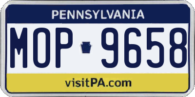 PA license plate MOP9658