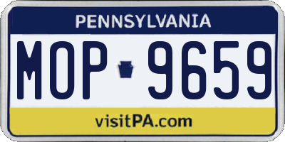 PA license plate MOP9659