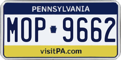PA license plate MOP9662