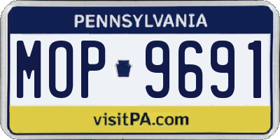 PA license plate MOP9691