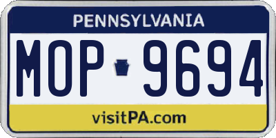 PA license plate MOP9694