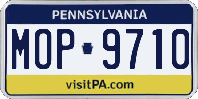 PA license plate MOP9710