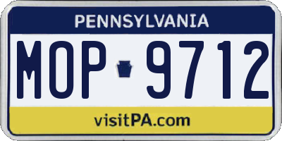 PA license plate MOP9712