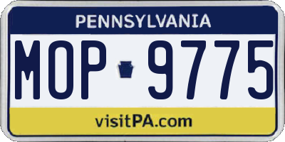 PA license plate MOP9775