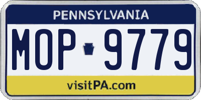 PA license plate MOP9779