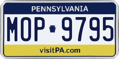 PA license plate MOP9795