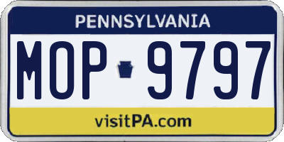 PA license plate MOP9797