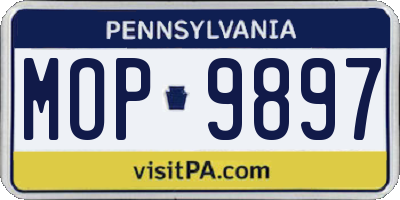 PA license plate MOP9897