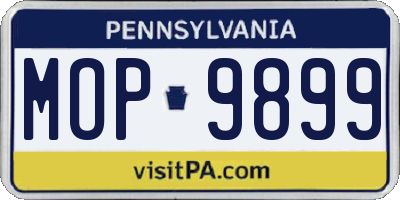 PA license plate MOP9899