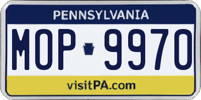 PA license plate MOP9970