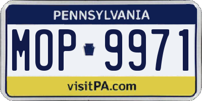 PA license plate MOP9971