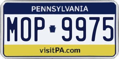 PA license plate MOP9975