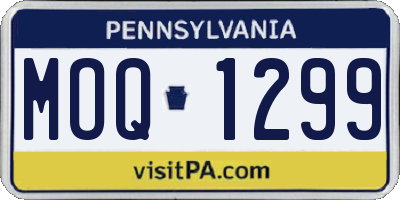PA license plate MOQ1299