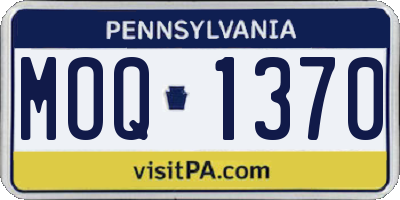 PA license plate MOQ1370