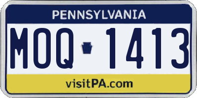 PA license plate MOQ1413