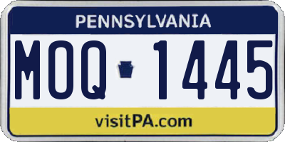 PA license plate MOQ1445