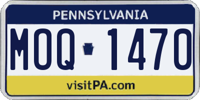 PA license plate MOQ1470
