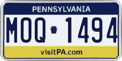PA license plate MOQ1494