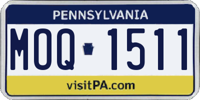 PA license plate MOQ1511
