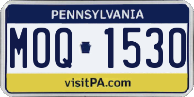PA license plate MOQ1530