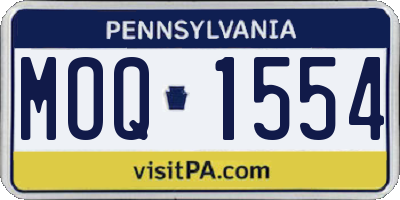 PA license plate MOQ1554