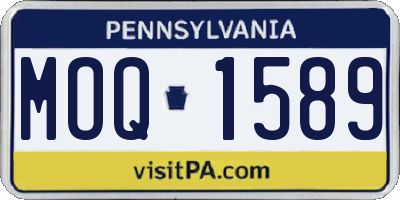 PA license plate MOQ1589