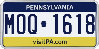 PA license plate MOQ1618
