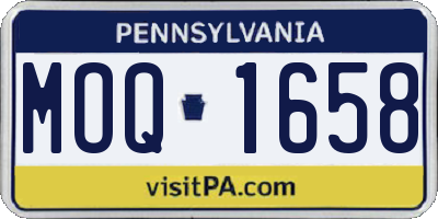 PA license plate MOQ1658