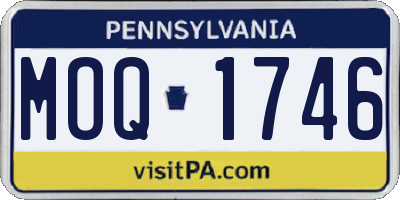 PA license plate MOQ1746