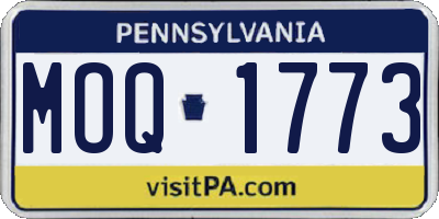 PA license plate MOQ1773