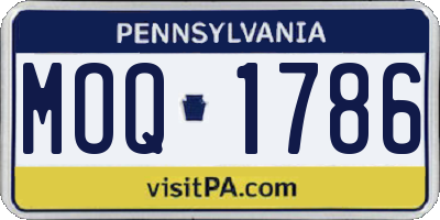 PA license plate MOQ1786