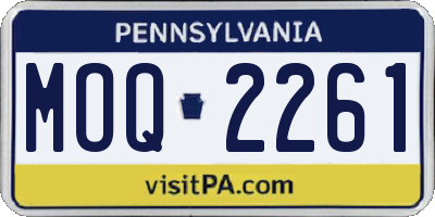 PA license plate MOQ2261