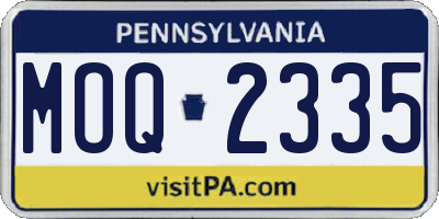 PA license plate MOQ2335