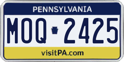 PA license plate MOQ2425