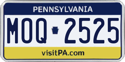 PA license plate MOQ2525