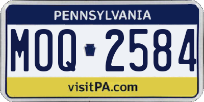 PA license plate MOQ2584