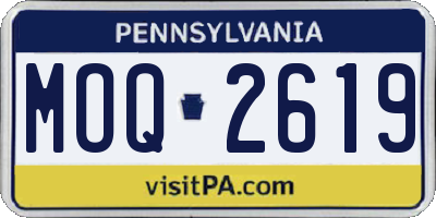 PA license plate MOQ2619