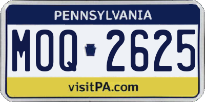 PA license plate MOQ2625