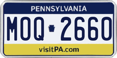PA license plate MOQ2660