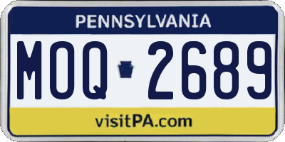 PA license plate MOQ2689