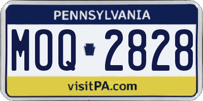 PA license plate MOQ2828