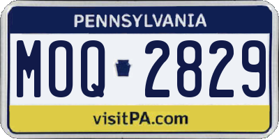 PA license plate MOQ2829