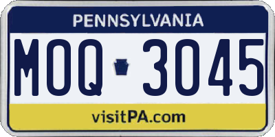 PA license plate MOQ3045