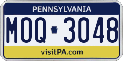 PA license plate MOQ3048