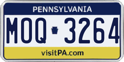 PA license plate MOQ3264