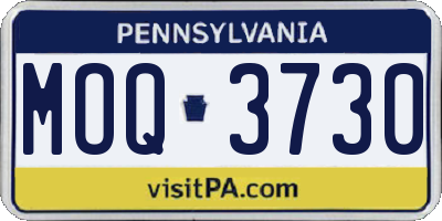 PA license plate MOQ3730