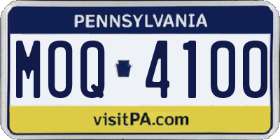 PA license plate MOQ4100
