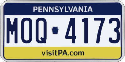PA license plate MOQ4173
